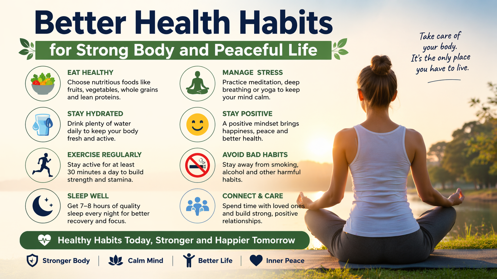 Better Health Habits for Strong Body and Peaceful Life